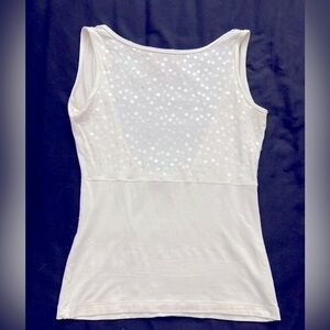 Bebe White on white Low back sequin embellished Tank
